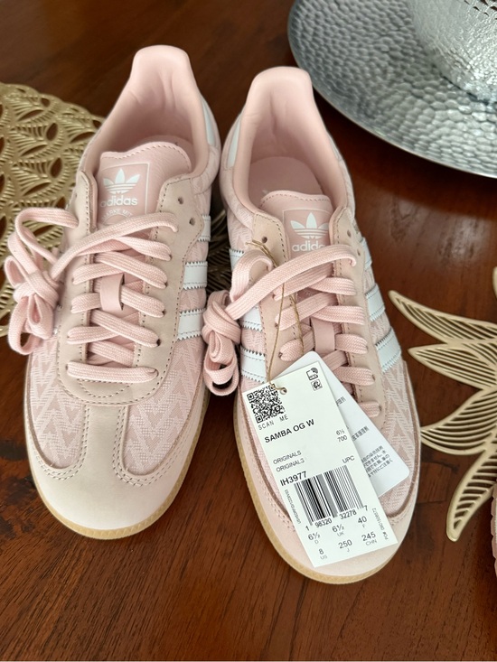 adidas Shoes - adidas Samba OG W Pale Pink with White 3-Stripes